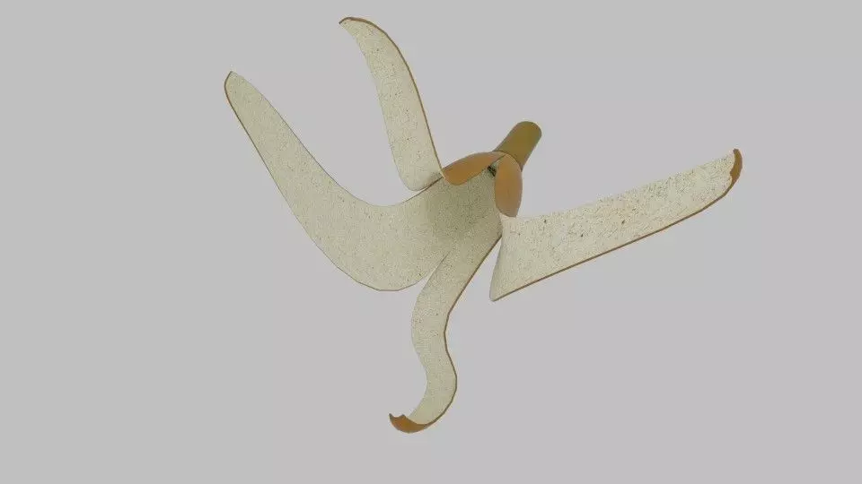 Banana Skin Low-poly 3D model_3