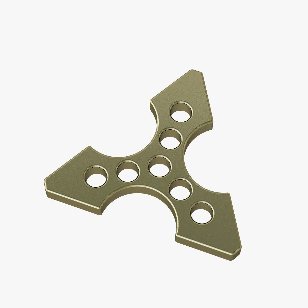 Brass knuckles ninja star 3D print model_1