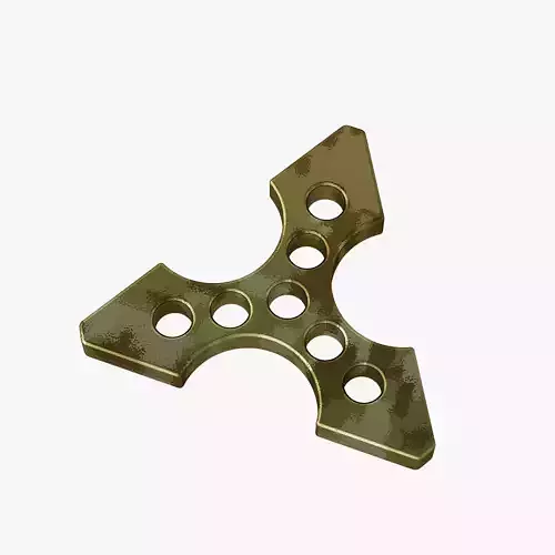 Brass knuckles ninja star 3D print model
