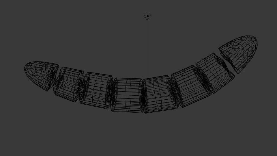 Banana Cut Low-poly 3D model_5