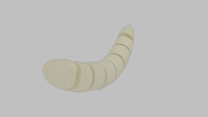 Banana Cut Low-poly 3D model