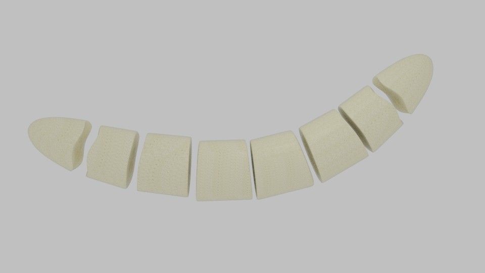 Banana Cut Low-poly 3D model_1