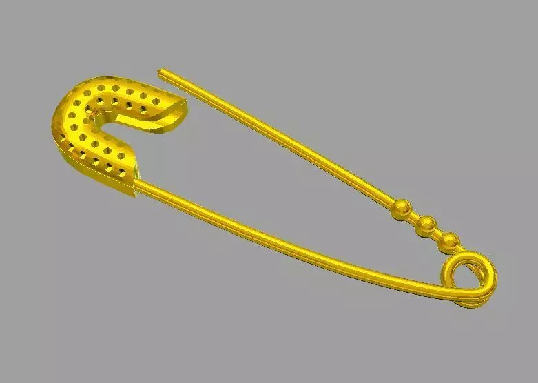 safty PIn Dimond Gold Free 3D print model