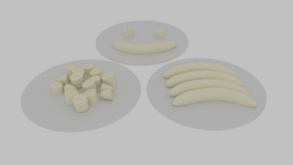 Banana Platter 3D model_2