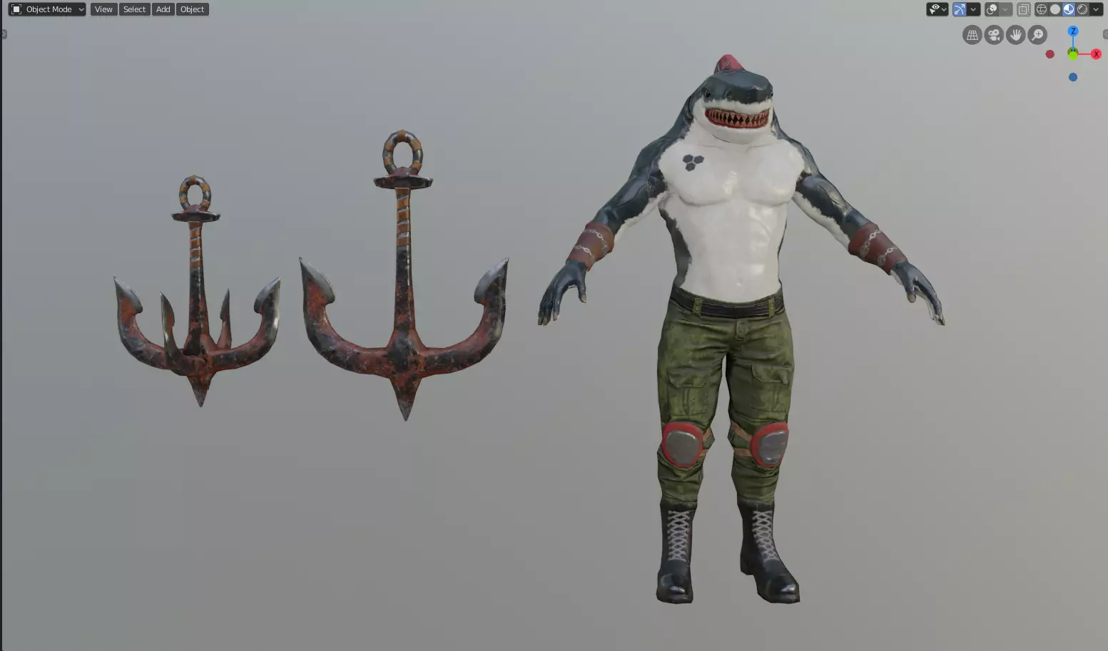 Killer Shark Low poly Free low-poly 3D model