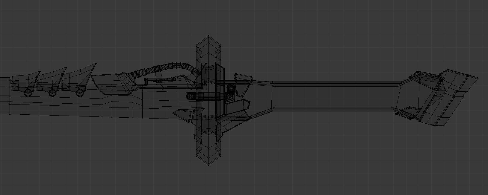 Corrupt Futuristic Samurai Sword Low-poly 3D model_8