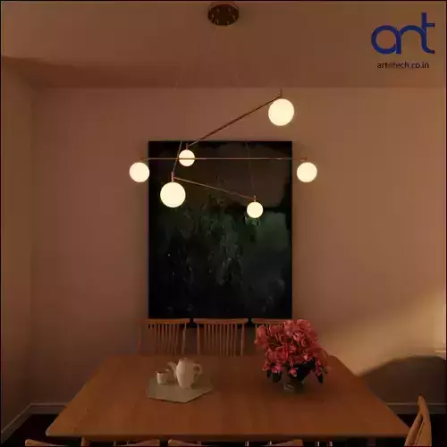 PRODUCT 6 modern dining room with pendant light
