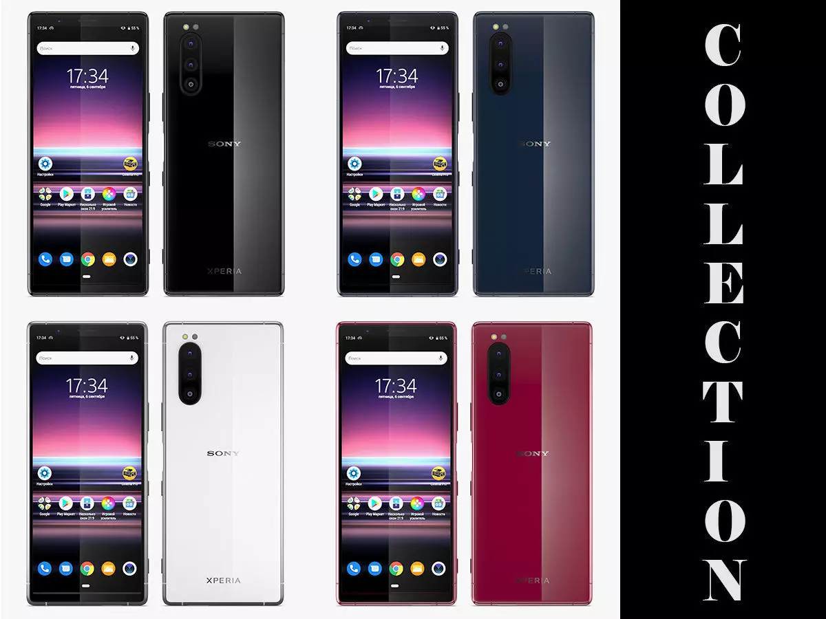 Sony Xperia 5 All Colors 3D model_0