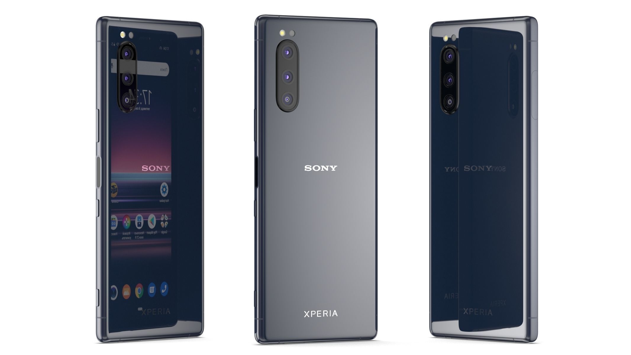 Sony Xperia 5 Blue 3D model_8