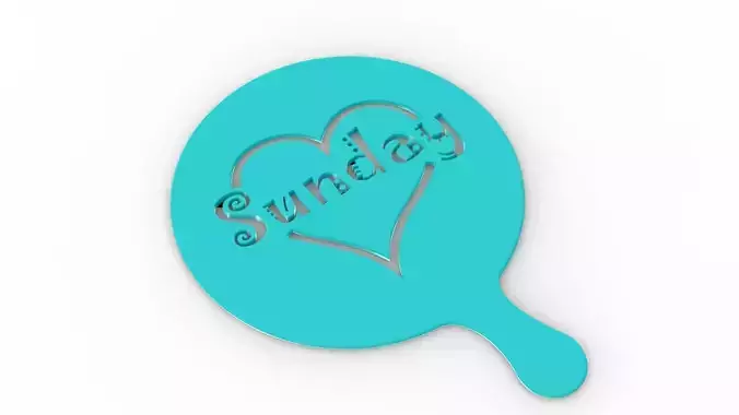 Coffee Cup Stancil - SUNDAY