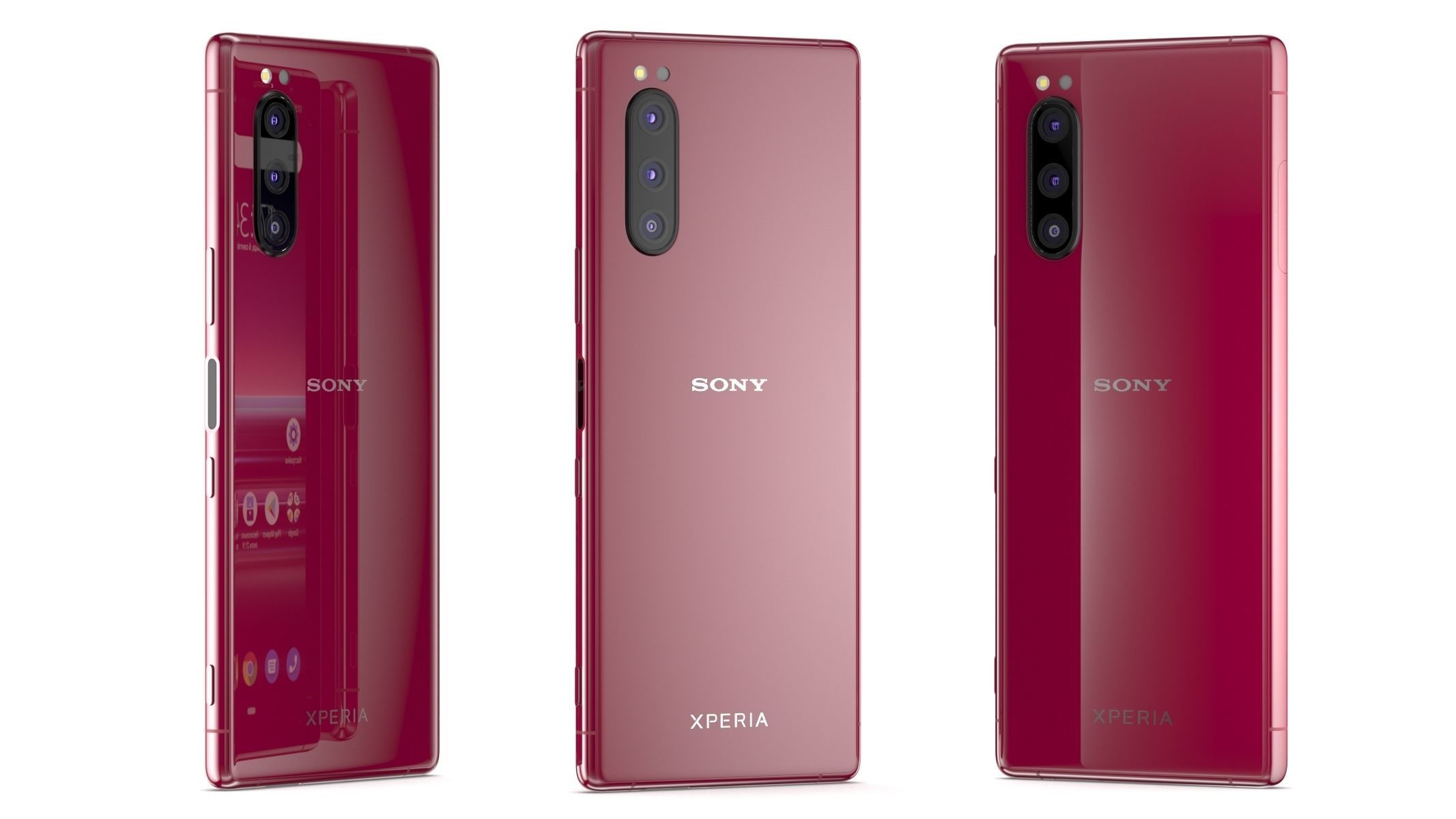 Sony Xperia 5 Red 3D model_8