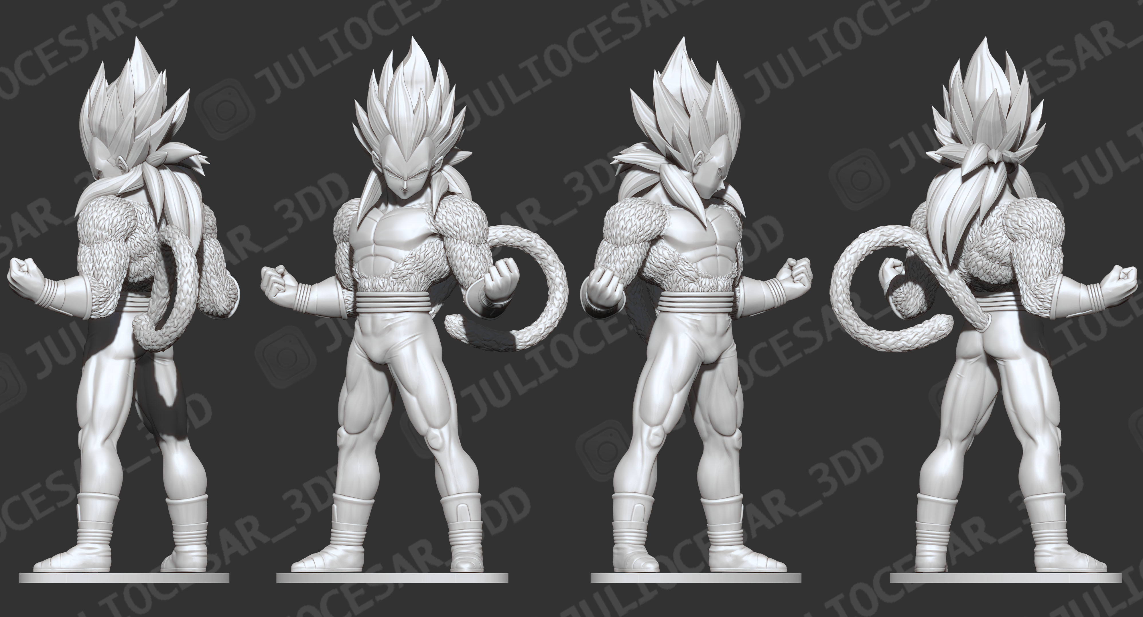 Dragon ball - Vegeta Xeno SSJ4 time patrol 3D print model_1