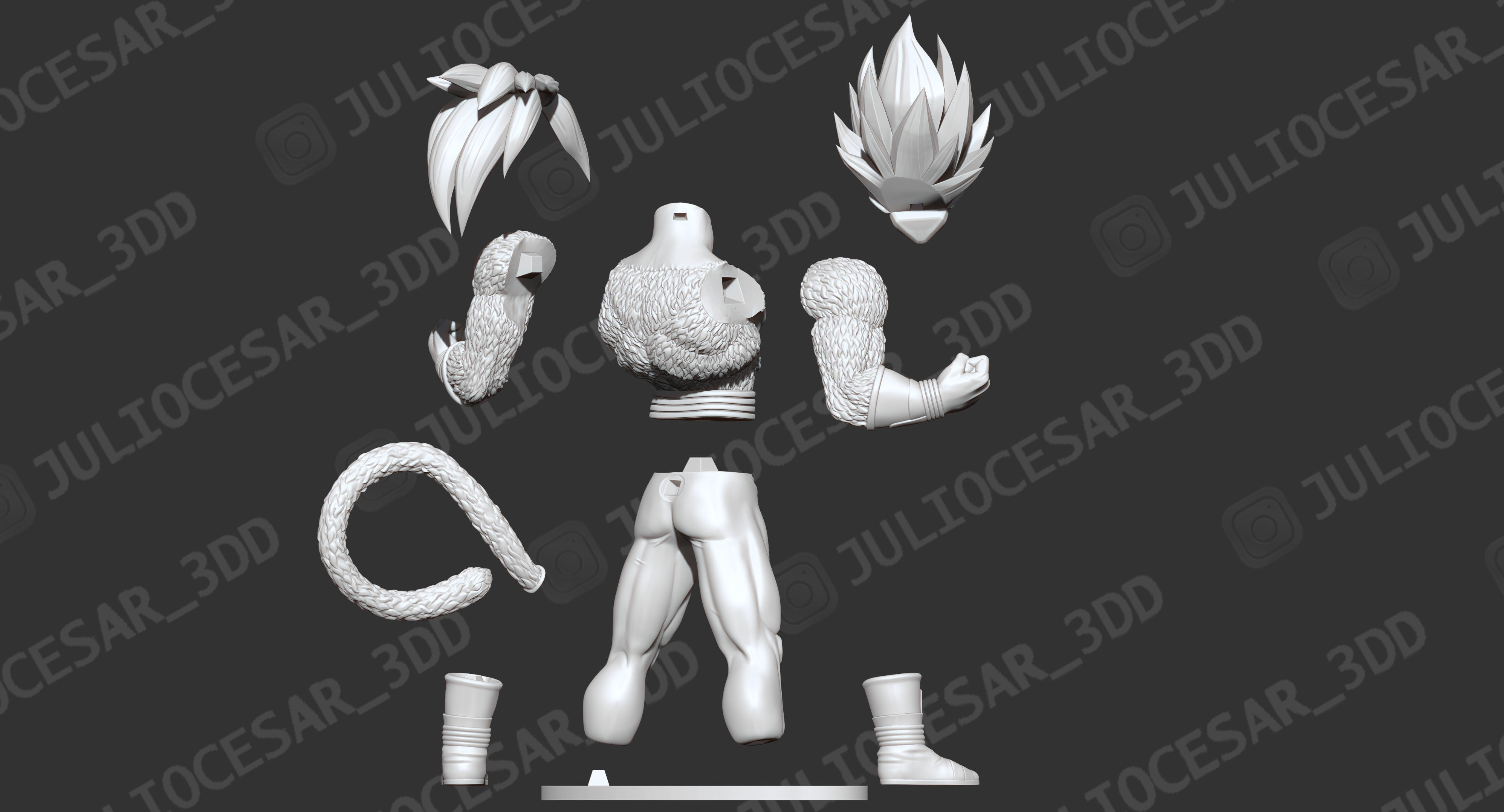 Dragon ball - Vegeta Xeno SSJ4 time patrol 3D print model_3