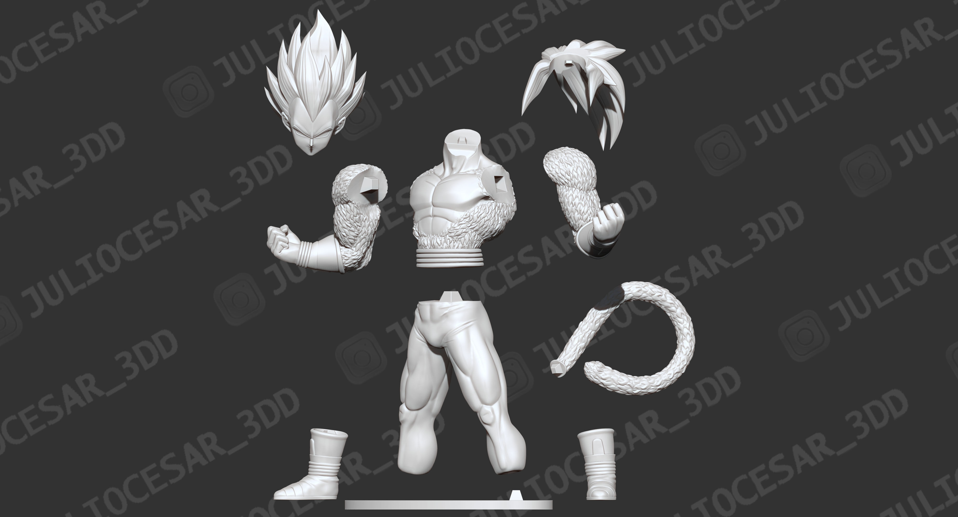 Dragon ball - Vegeta Xeno SSJ4 time patrol 3D print model_2