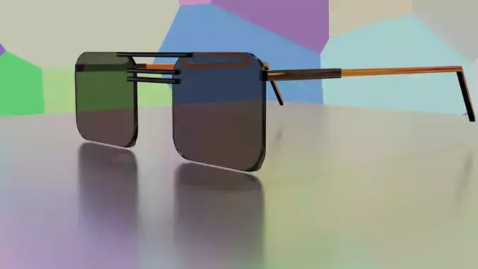 3d low-poly spectacles pair of sunglasses