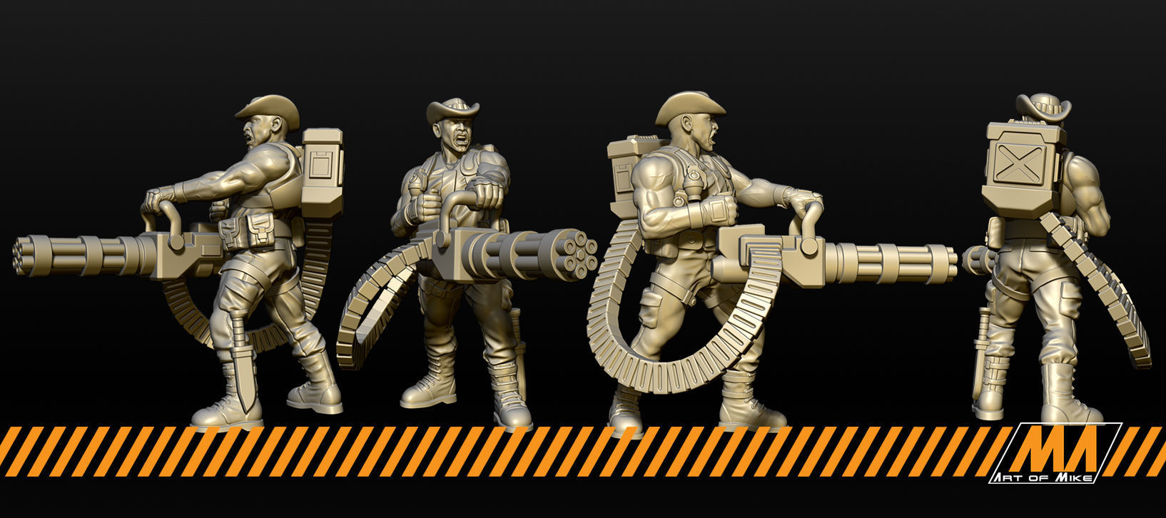 Jungle Fighters team1 3D print model_2