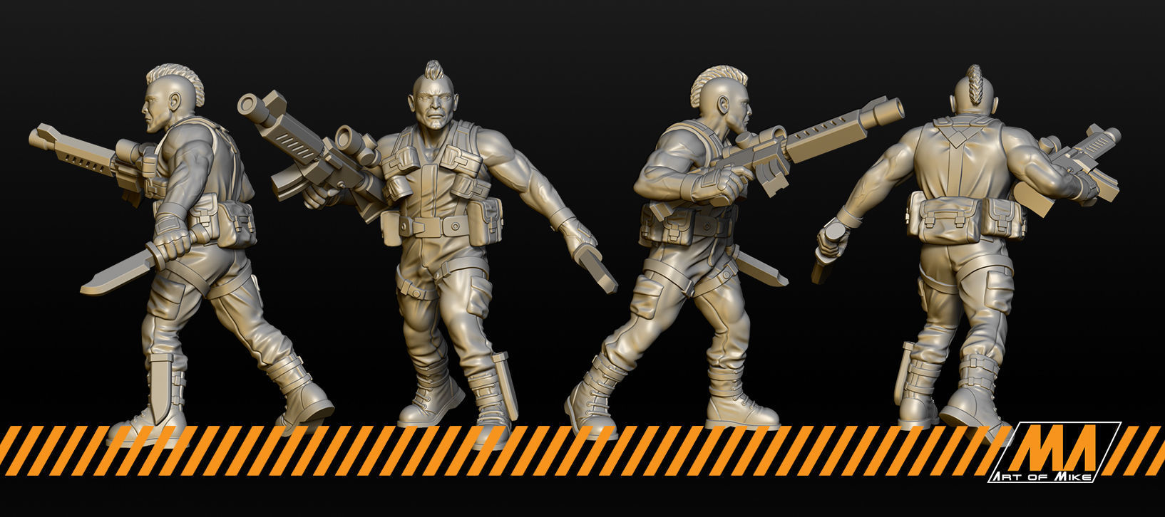 Jungle Fighters team1 3D print model_1
