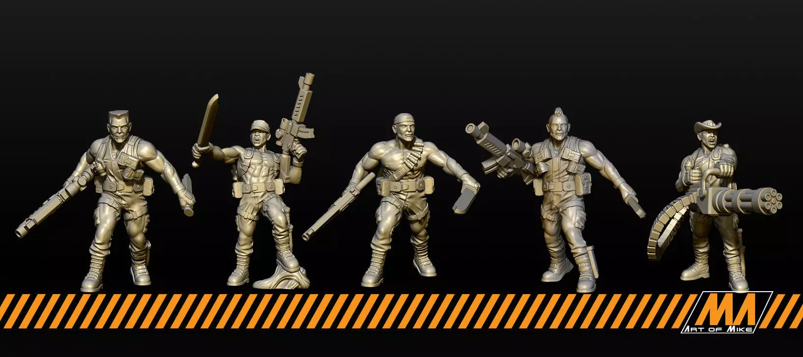 Jungle Fighters team1 3D print model_0