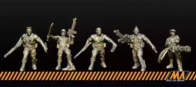 Jungle Fighters team1 3D print model