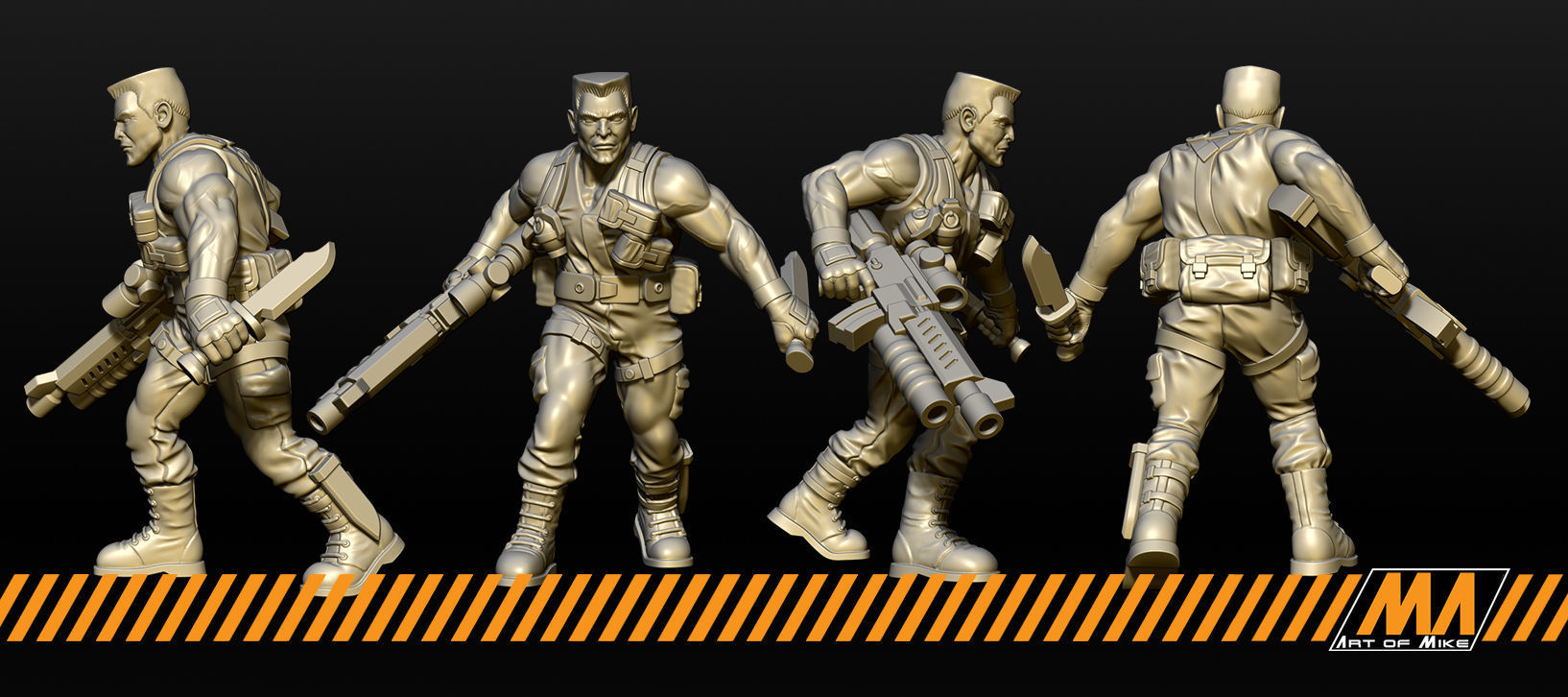 Jungle Fighters team1 3D print model_4