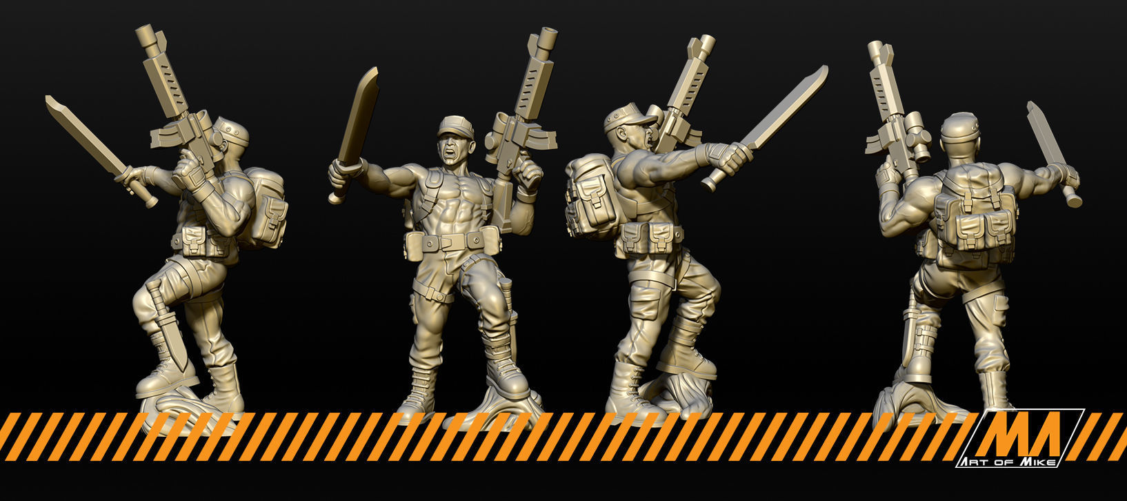 Jungle Fighters team1 3D print model_5