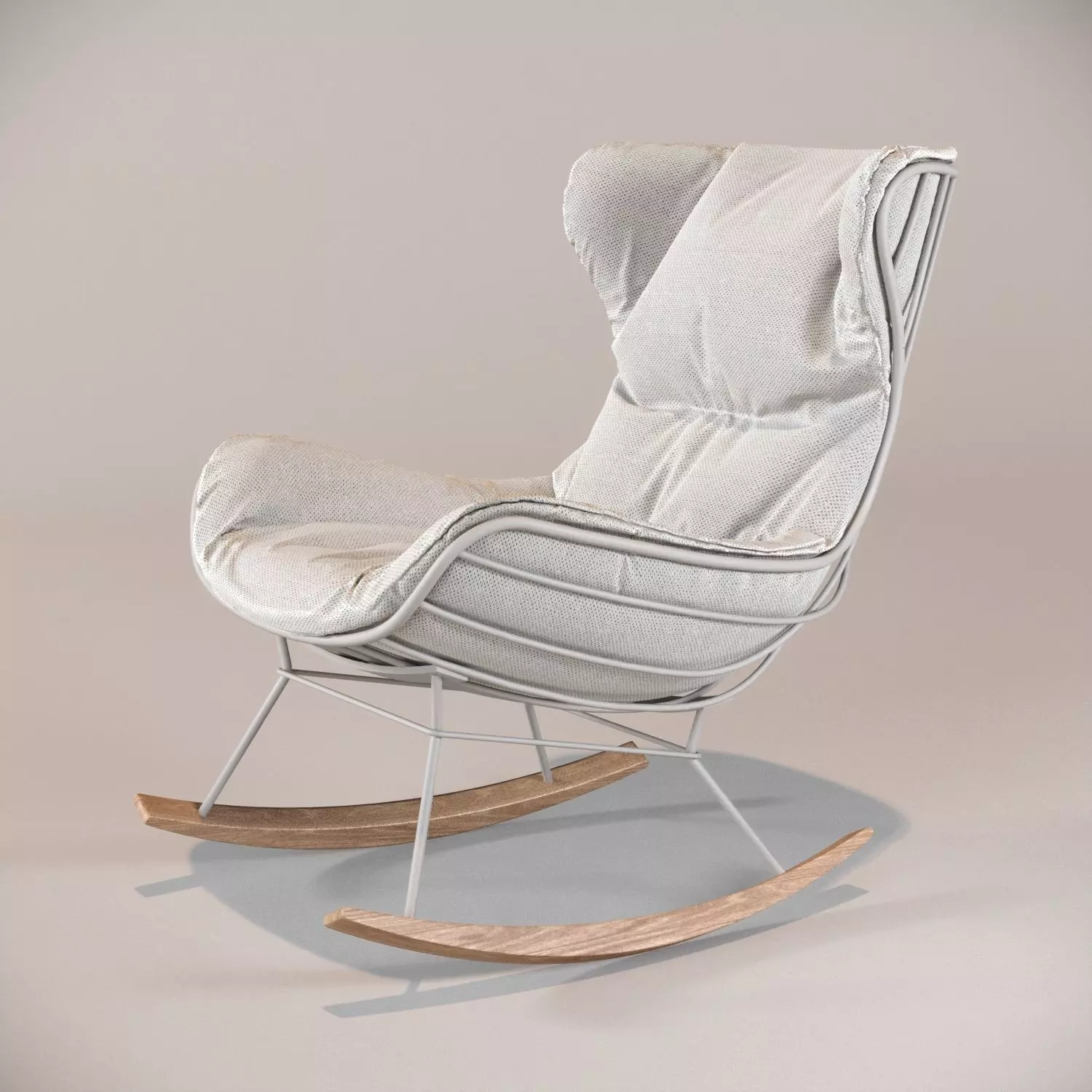 Leyasol wingback rocking chair 3D model