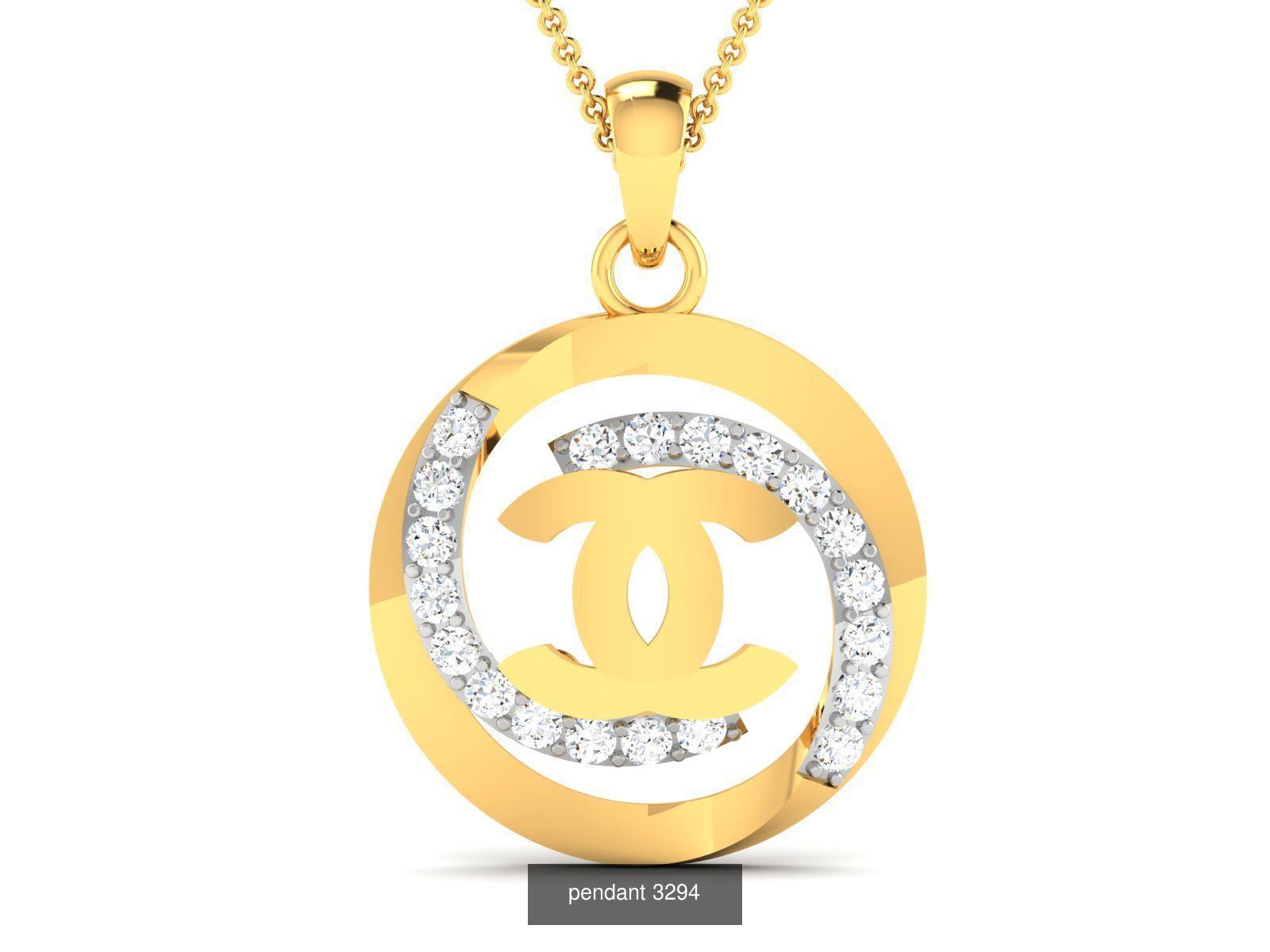 36 BRANDED PENDANT NECKLACES 3D Model Collection_40