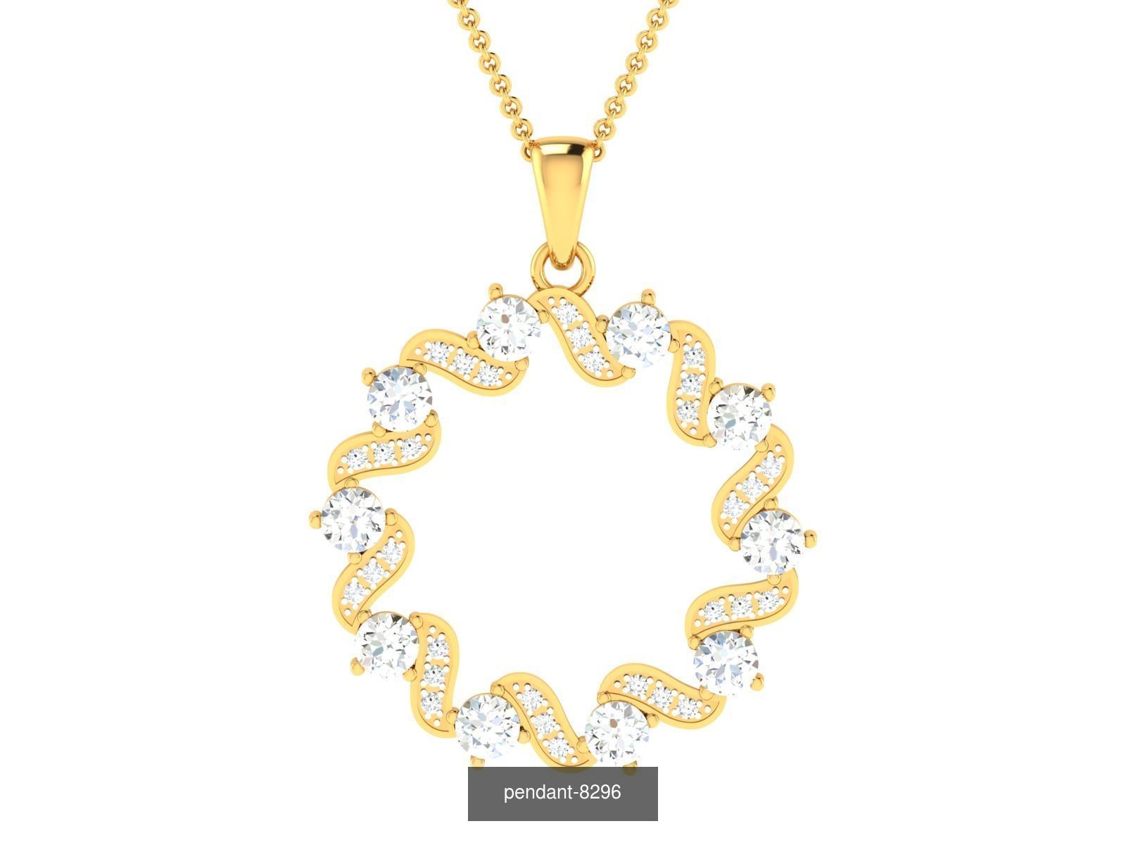 36 BRANDED PENDANT NECKLACES 3D Model Collection_12