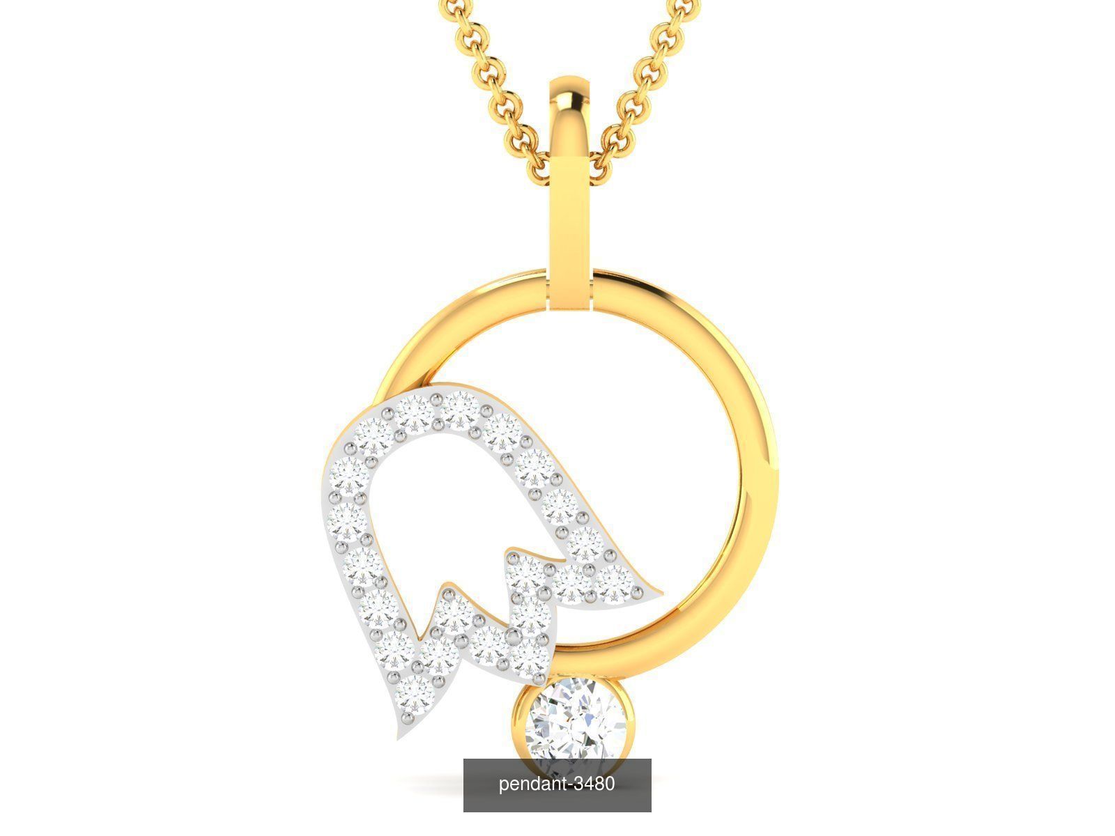 36 BRANDED PENDANT NECKLACES 3D Model Collection_38