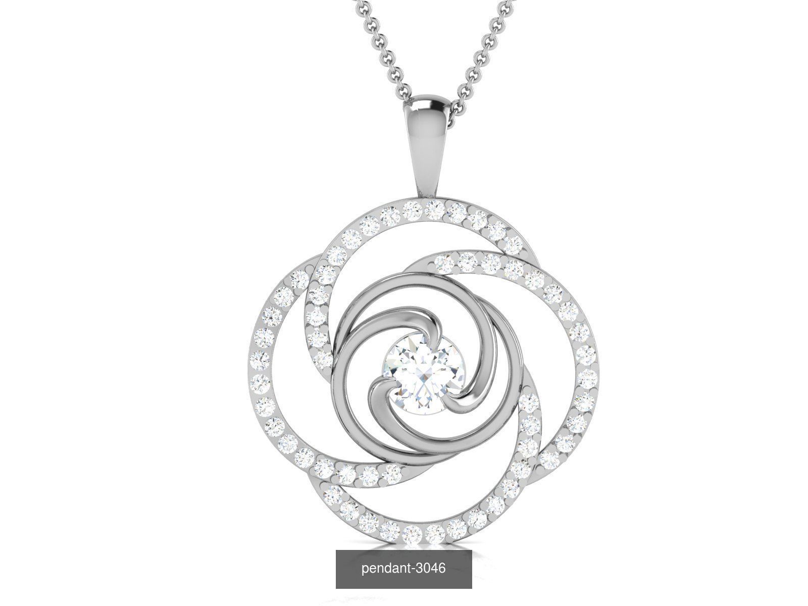 24 SOLITAIRE PENDANT  3D Model Collection_10