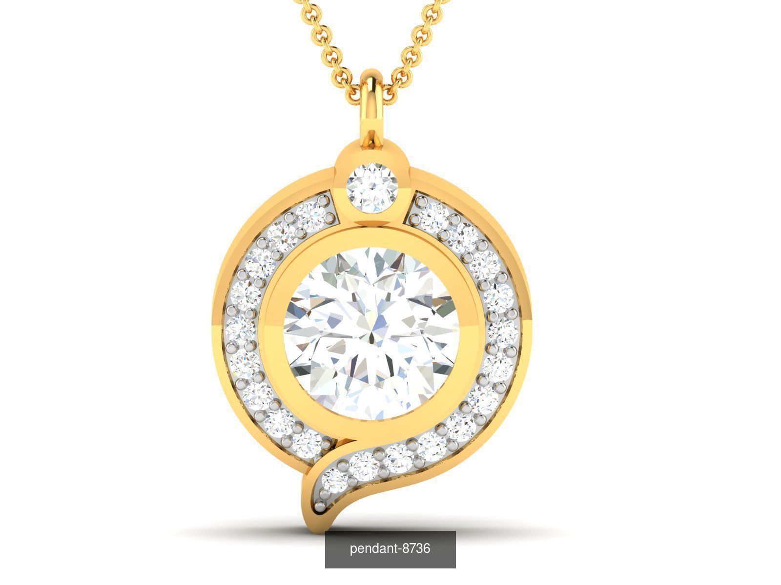 24 SOLITAIRE PENDANT  3D Model Collection_4