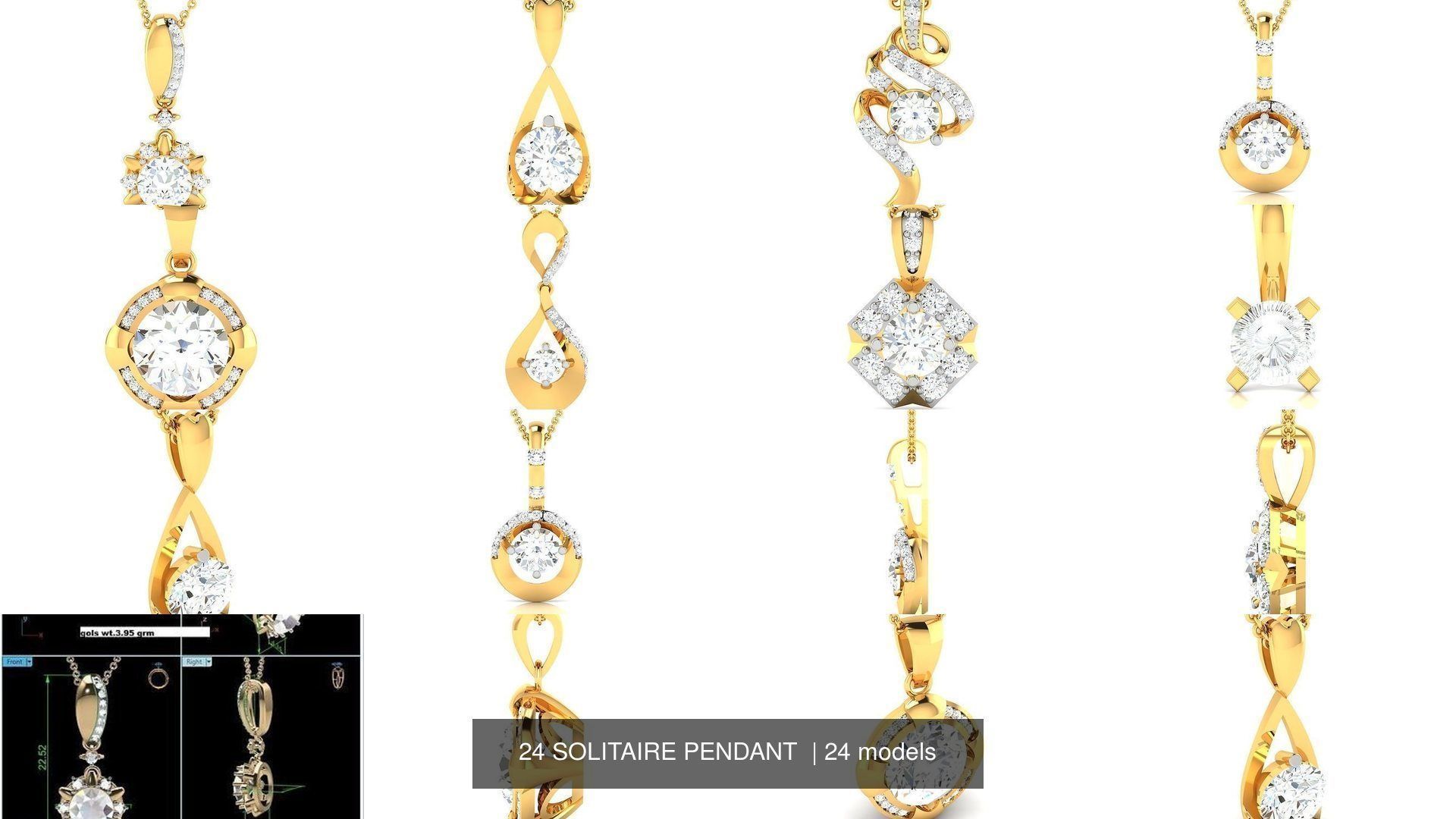 24 SOLITAIRE PENDANT  3D Model Collection_2