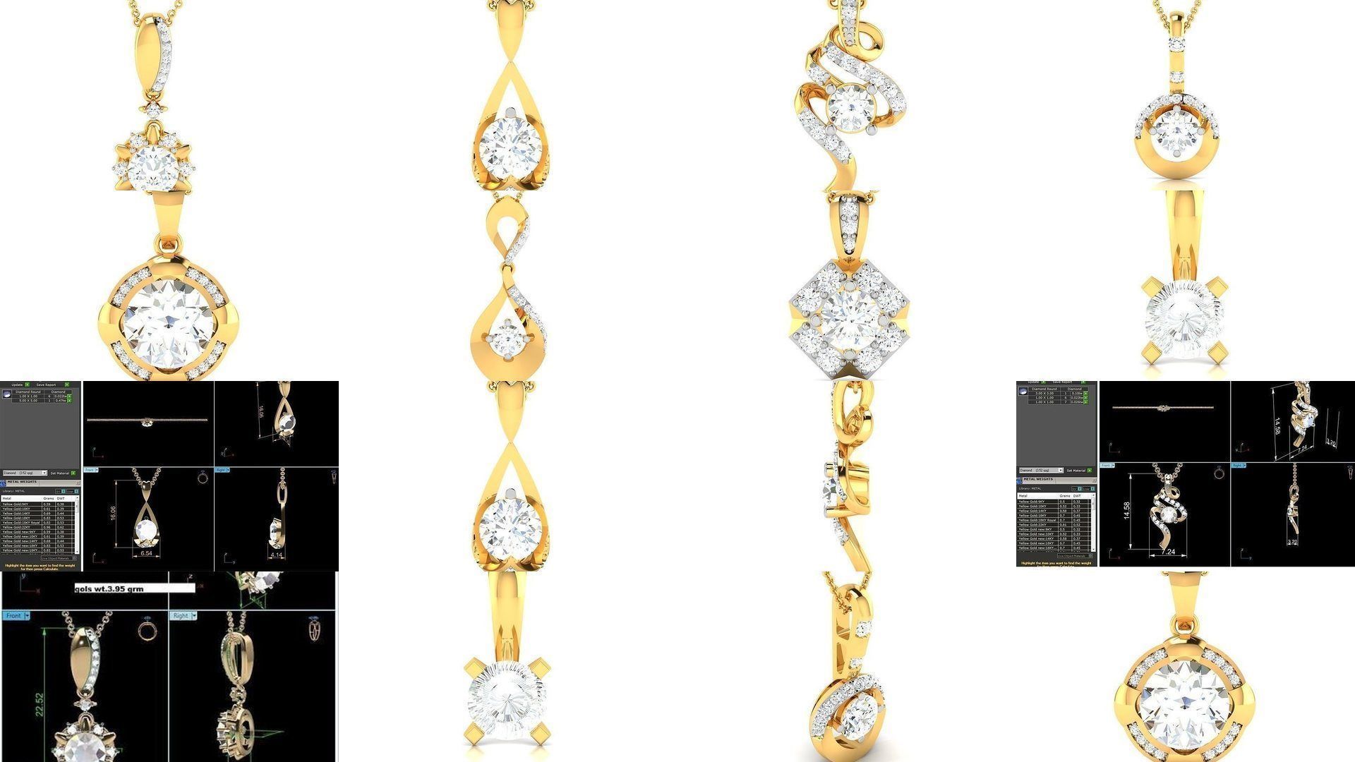 24 SOLITAIRE PENDANT  3D Model Collection_1