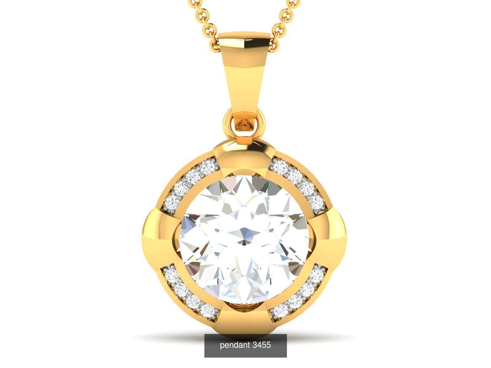 24 SOLITAIRE PENDANT  3D Model Collection_23