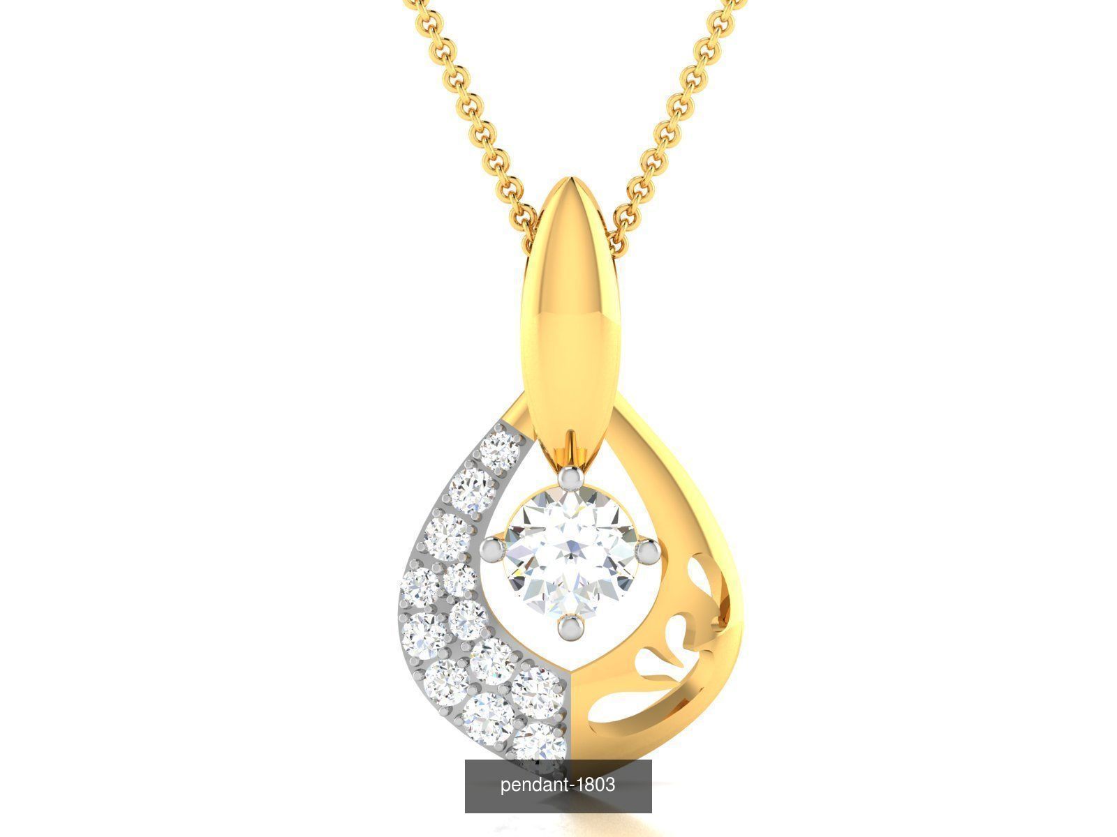 24 SOLITAIRE PENDANT  3D Model Collection_13