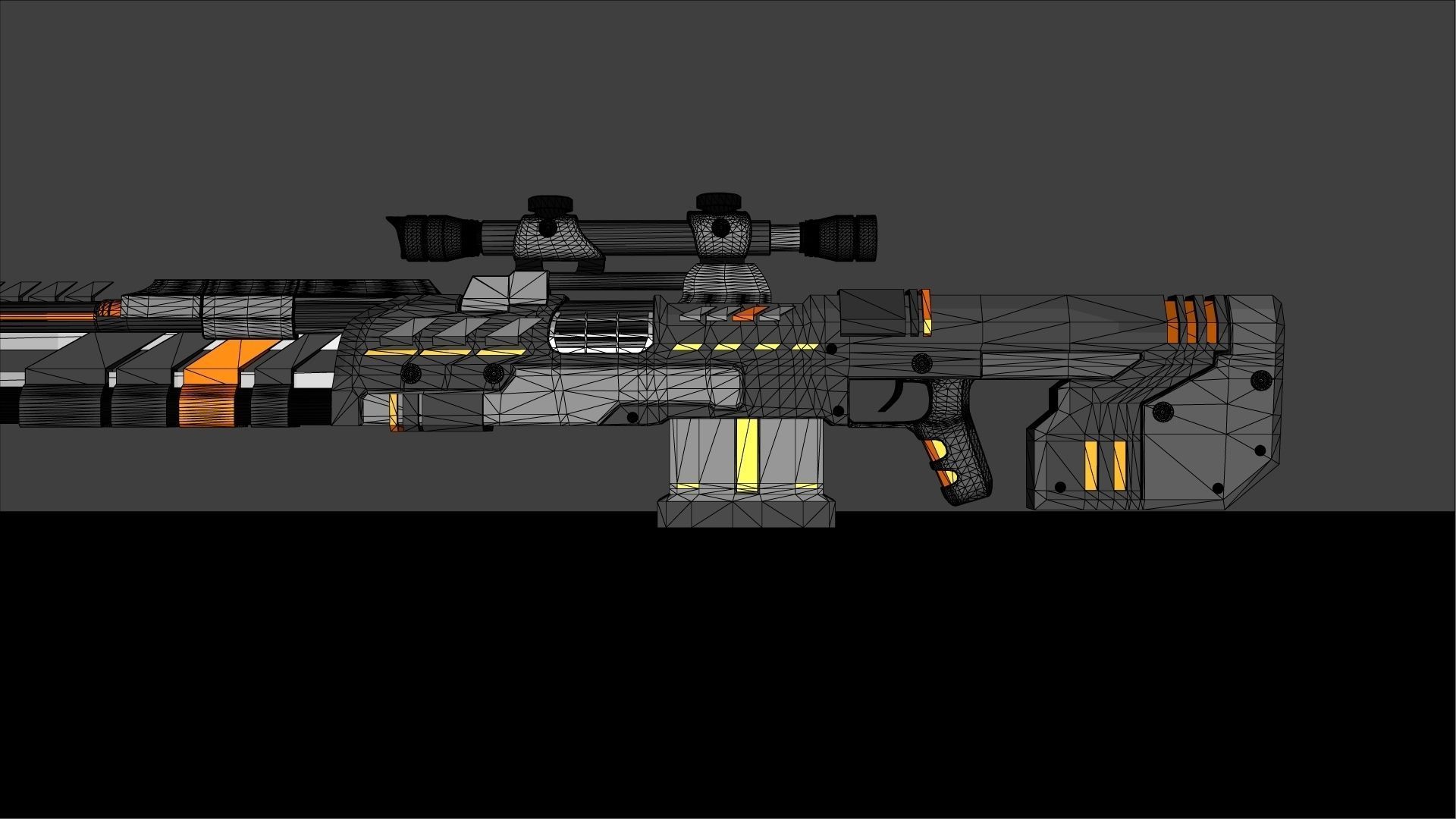 Sniper Rifle - SHARK -GAME READY Free low-poly 3D model_6