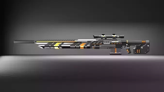 Sniper Rifle - SHARK -GAME READY Free low-poly 3D model