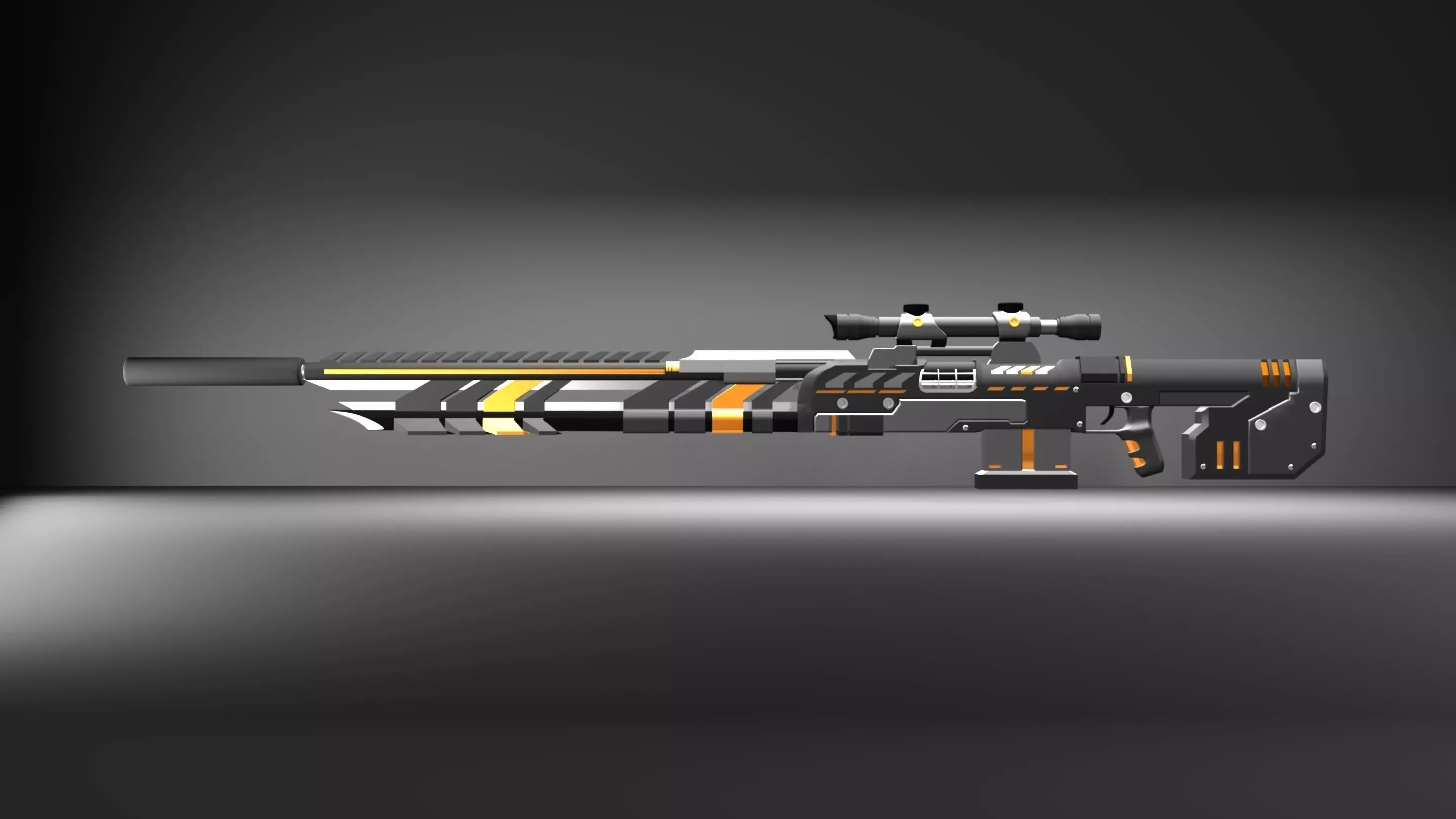 Sniper Rifle - SHARK -GAME READY Free low-poly 3D model_0