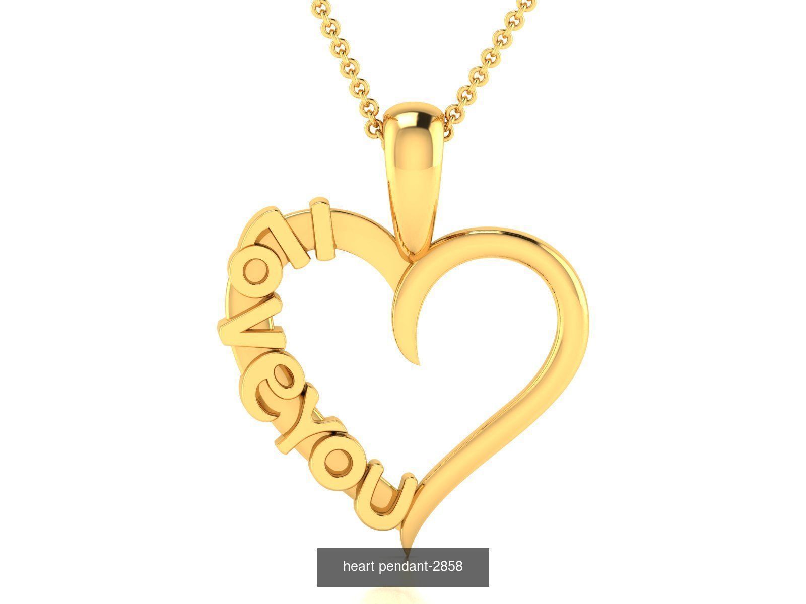 27 HEART VALENTINE PENDANT NECKLACE  3D Model Collection_20