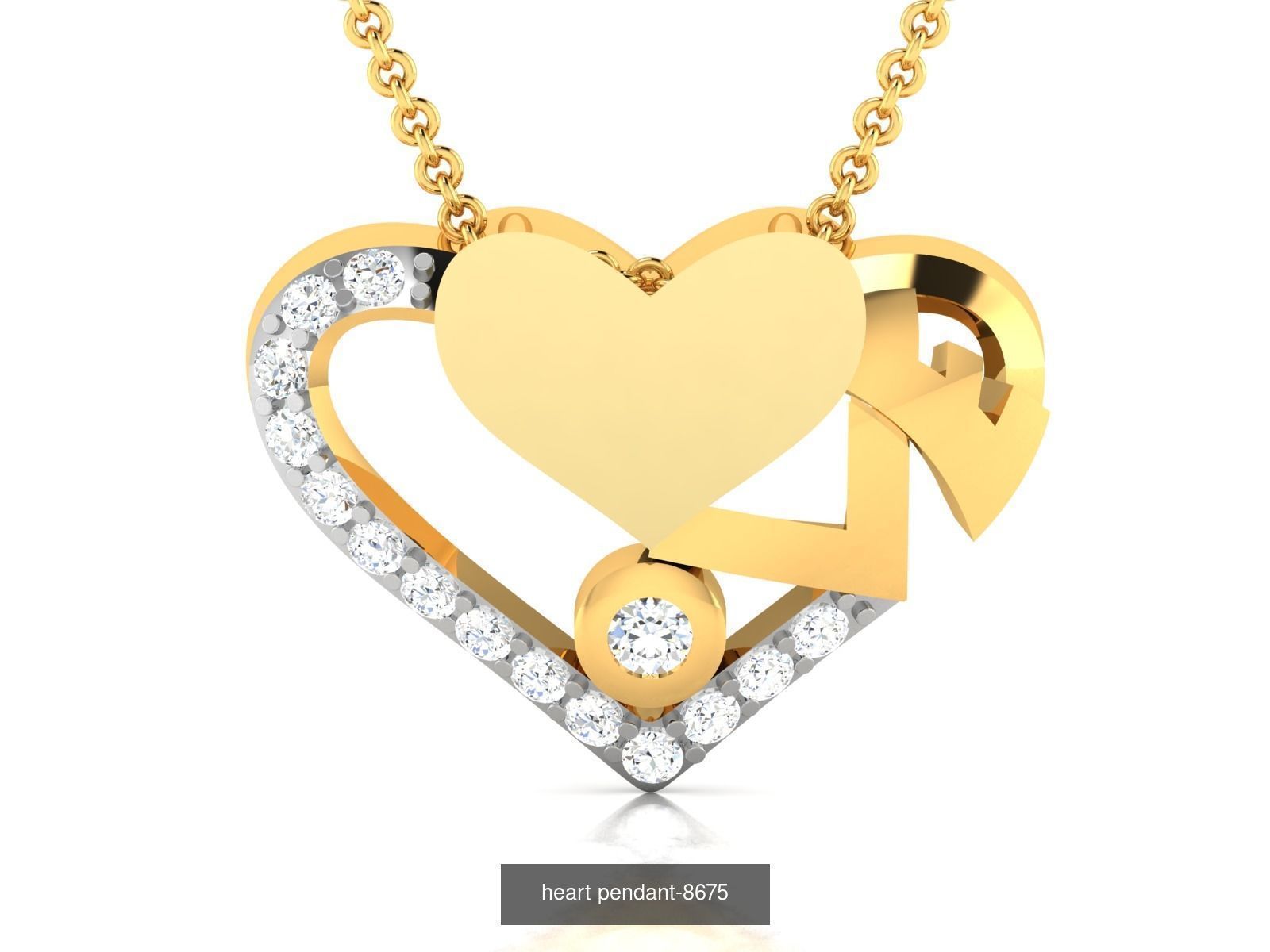 27 HEART VALENTINE PENDANT NECKLACE  3D Model Collection_6
