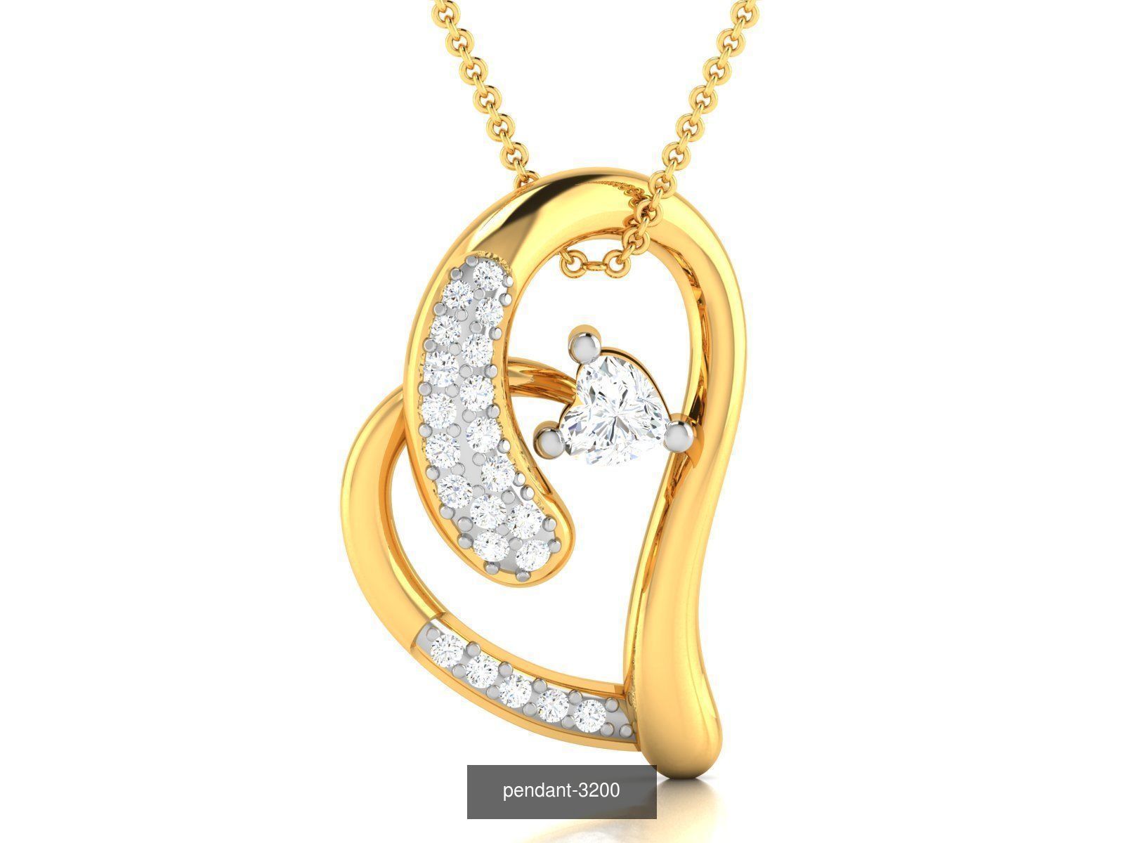 27 HEART VALENTINE PENDANT NECKLACE  3D Model Collection_18