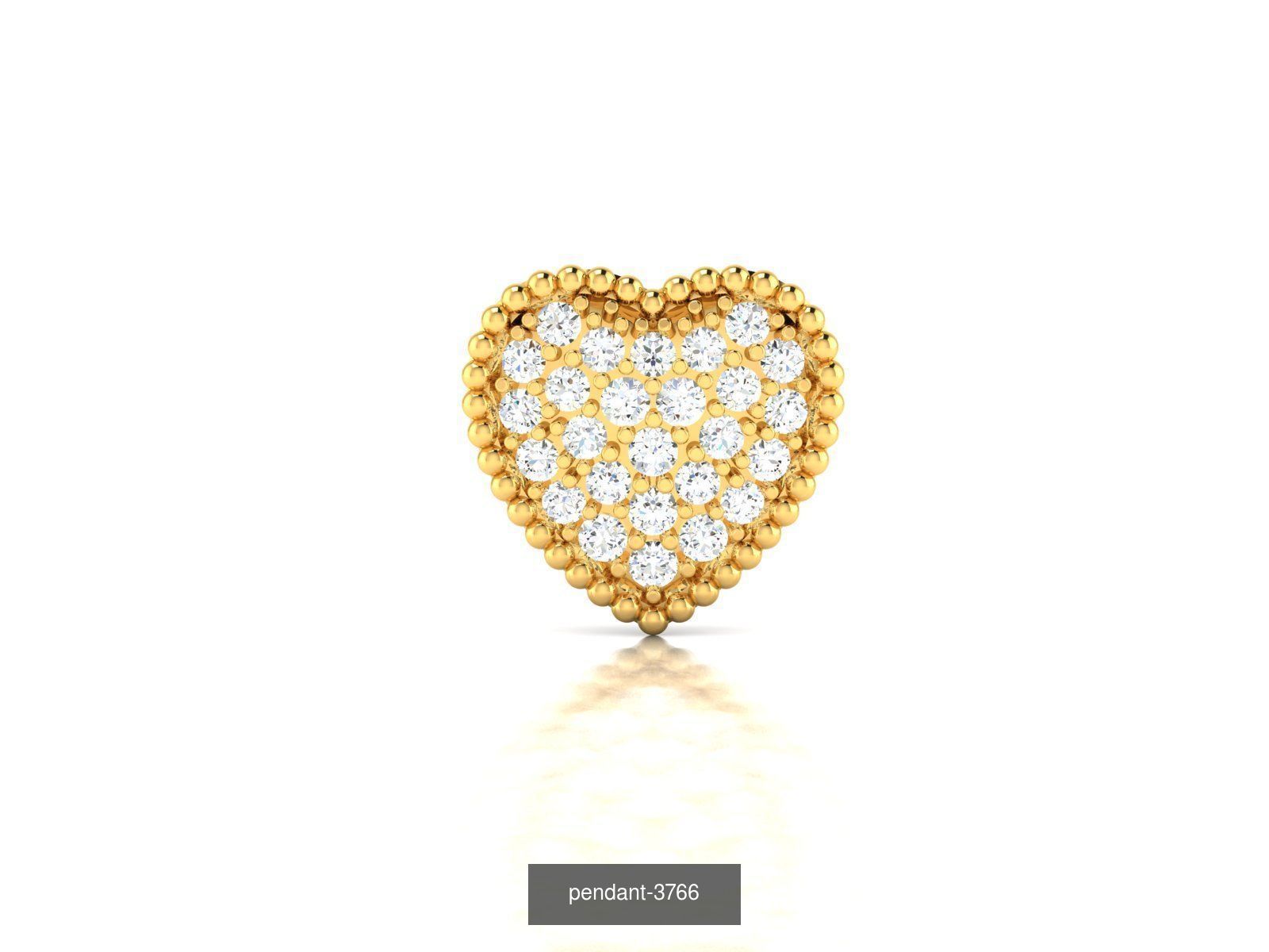 27 HEART VALENTINE PENDANT NECKLACE  3D Model Collection_28