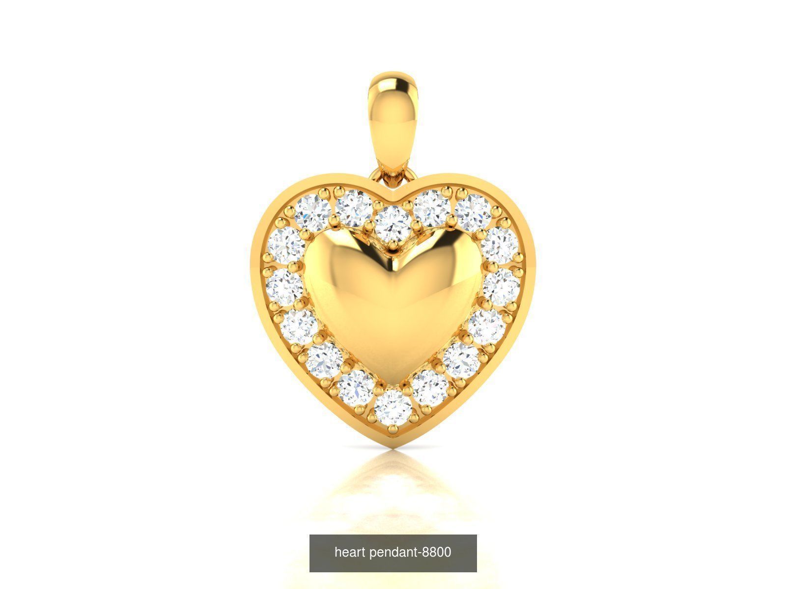 27 HEART VALENTINE PENDANT NECKLACE  3D Model Collection_4