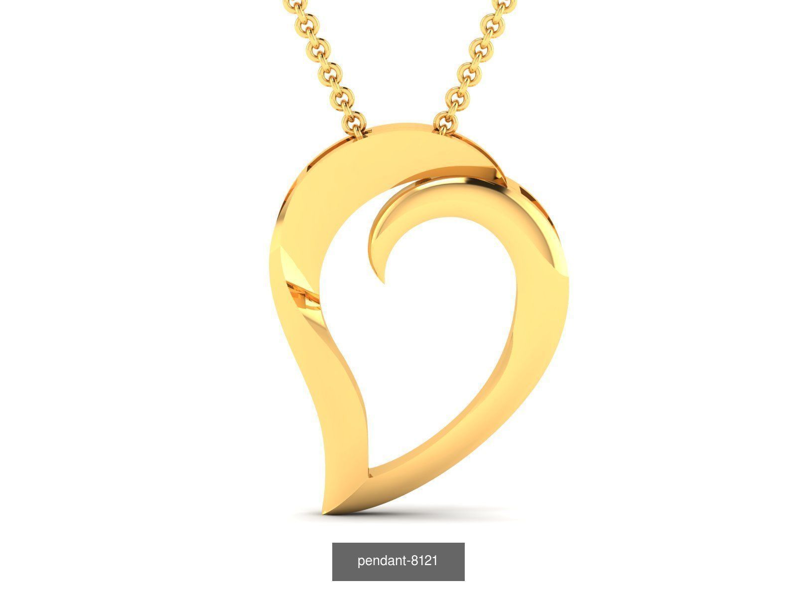 27 HEART VALENTINE PENDANT NECKLACE  3D Model Collection_12