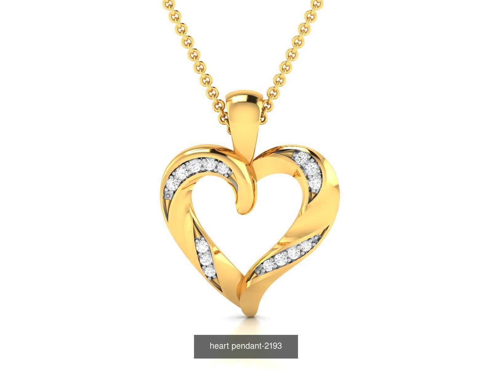 27 HEART VALENTINE PENDANT NECKLACE  3D Model Collection_23