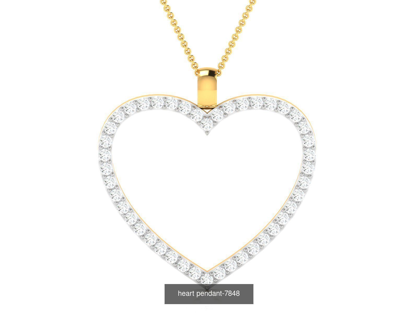 27 HEART VALENTINE PENDANT NECKLACE  3D Model Collection_14