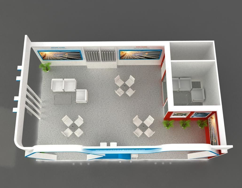 Booth designers 10x6  3D model_6