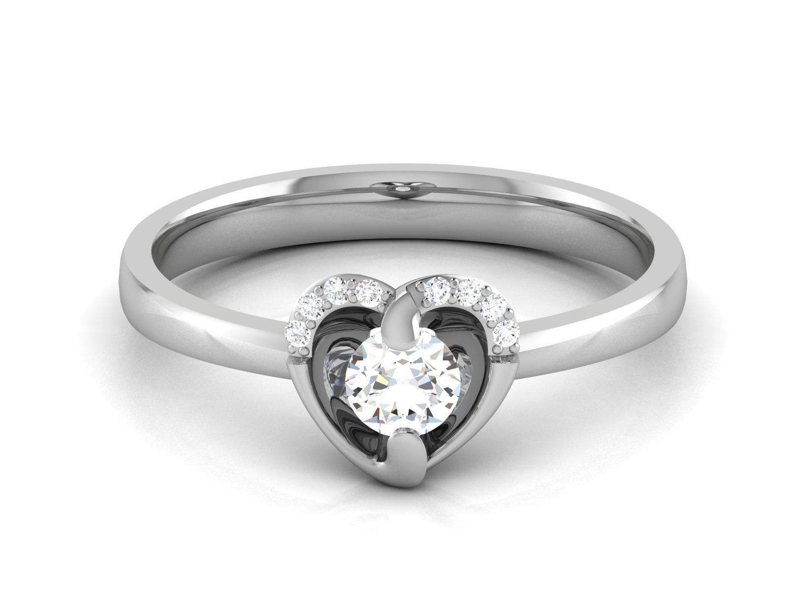 ring-3206 diamond engagement ring gold 3D print model_6