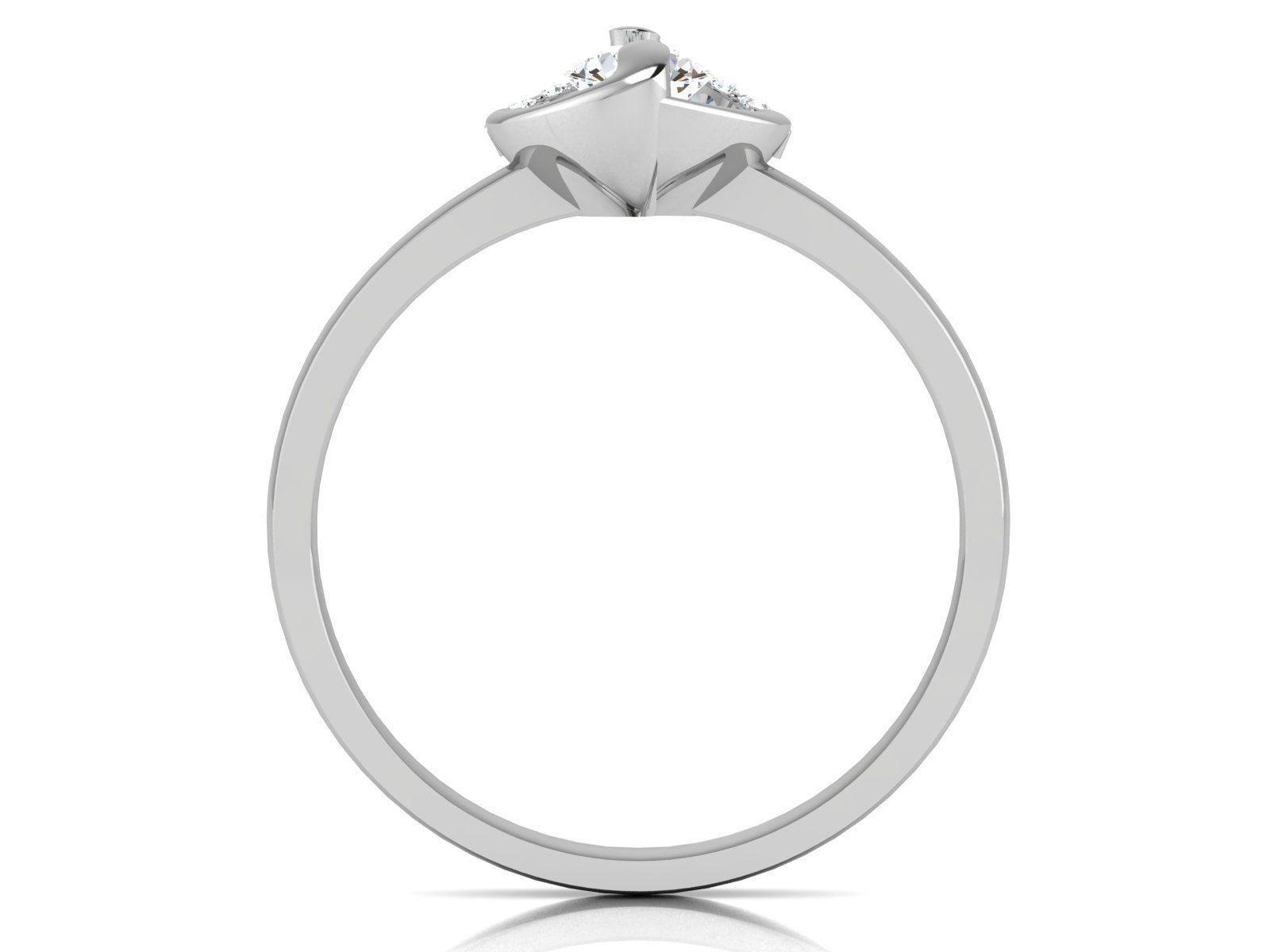ring-3206 diamond engagement ring gold 3D print model_2