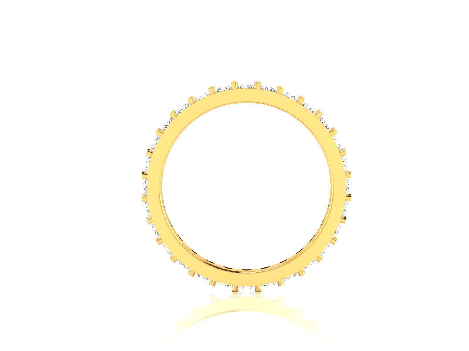 ring-2821 oval diamond eternity ring gold 3D print model_8